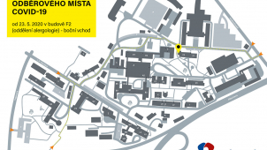 Odběrové místo ve Fakultní nemocnici Olomouc se přesunulo