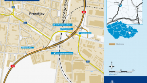 Na dálnici ve středu Prostějova vyjedou v pondělí bagry