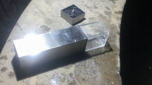 Caesarova kašna v Olomouci získala na pár chvil nové osvětlení