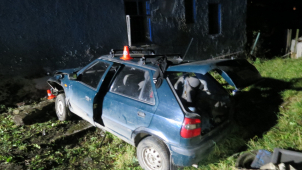 V Potštátu na Přerovsku bouralo osobní auto