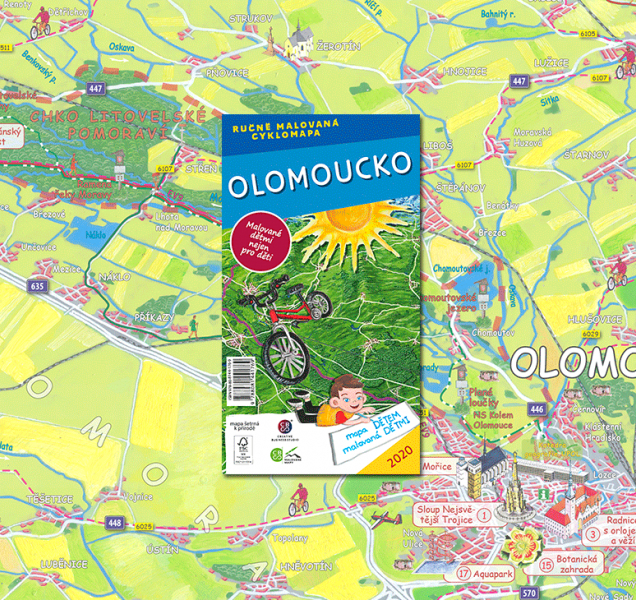 Děti se pustily do malování cyklomapy Olomoucka