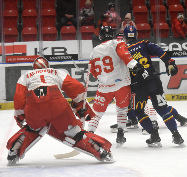 Hokejistům HC Olomouc se povedlo zvítězit v Brně