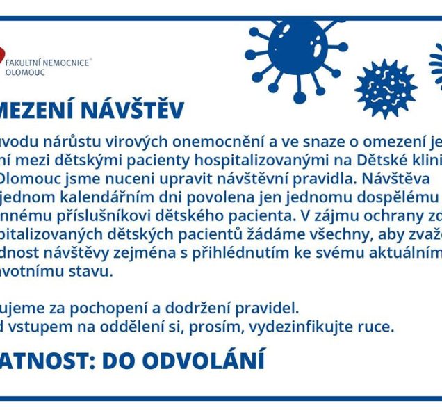 Nemocnice omezují návštěvy