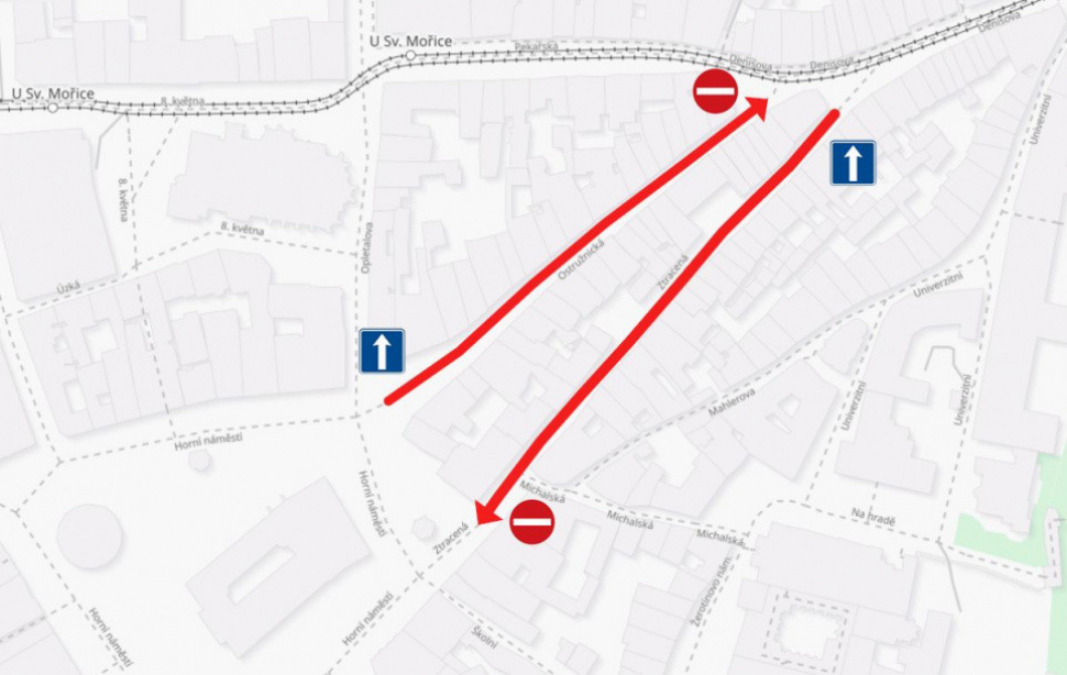 Olomouc prohodí jednosměrky ve Ztracené a Ostružnické