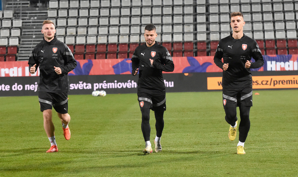 Fotbalová repre potrénovala na Andrově stadionu