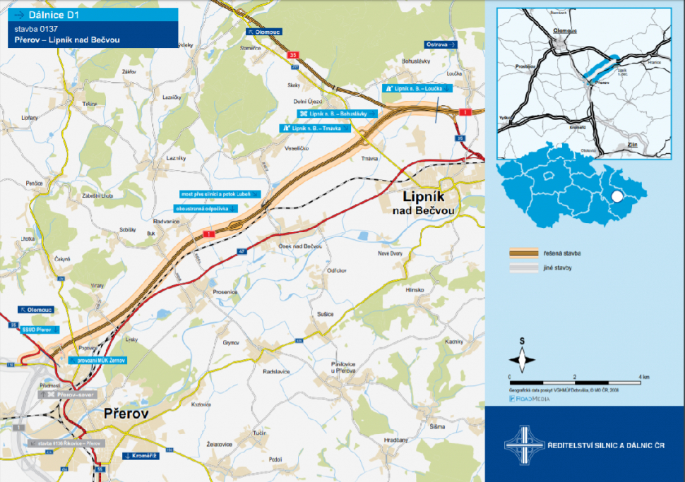 Úsek D1 mezi Přerovem a Lipníkem je konečně otevřený