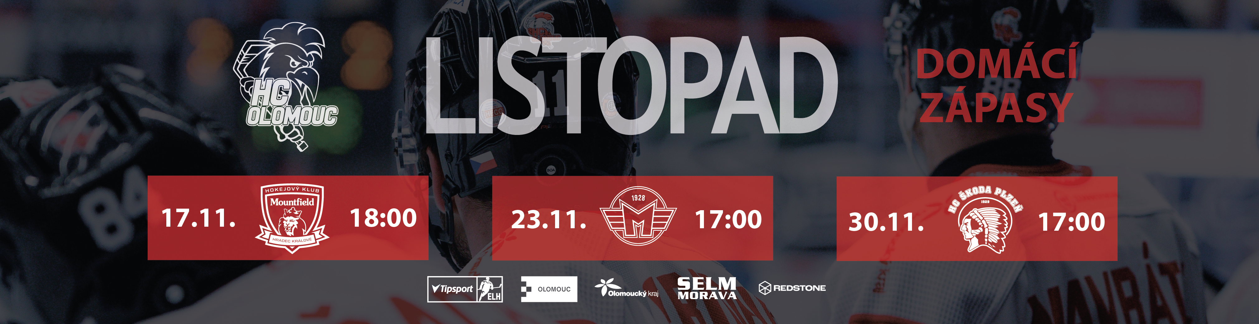 HC zápasy listopad