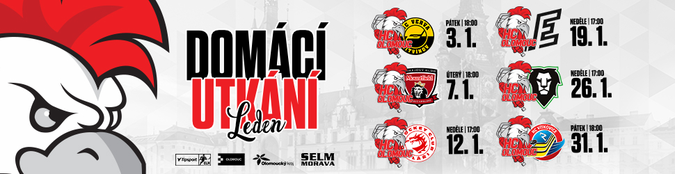 Domácí utkání HC Olomouc - leden 2025